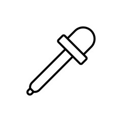 Eye dropper icon linear logo isolated