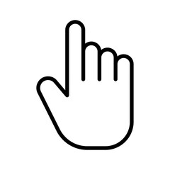 Obraz premium Finger icon linear logo isolated