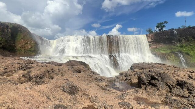 A beautiful waterfall located in Attapeu Province, Laos, which is incredibly beautiful.