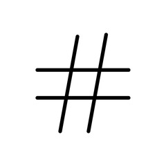 Hashtag icon linear logo isolated