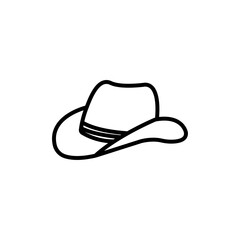 Hat icon linear logo isolated