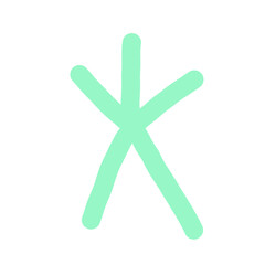 Obraz premium green asterisk