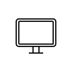 Monitor icon linear logo isolated