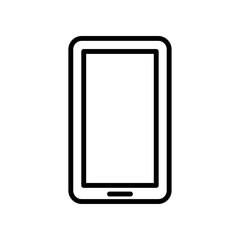 Mobile icon linear logo isolated