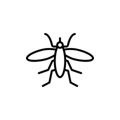 Mosquito icon linear logo isolated