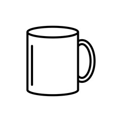 Mug icon linear logo isolated