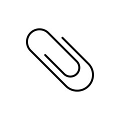Paperclip linear logo isolated
