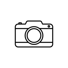 Photo Camera icon linear logo isolated