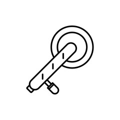 Polisher icon linear logo isolated