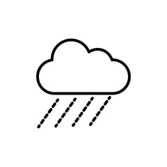 Rain icon linear logo isolated