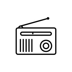 Radio icon linear logo isolated