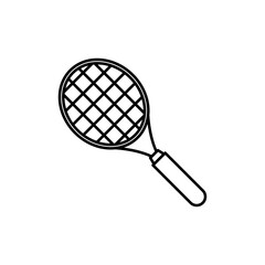 Racket icon linear logo isolated