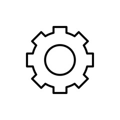Settings button icon linear logo isolated