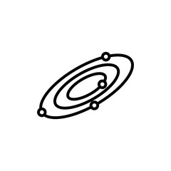 Space icon linear logo isolated