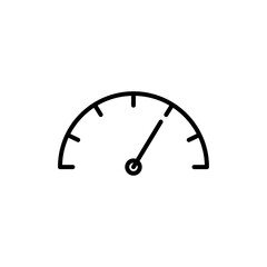 Speedometer icon linear logo isolated