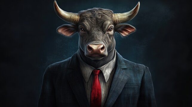 Bull in a Suit - A Powerful Symbol of Strength and Ambition