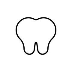 Tooth icon linear logo isolated