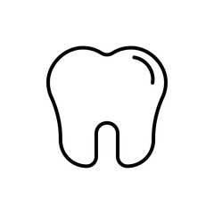 Tooth icon linear logo isolated