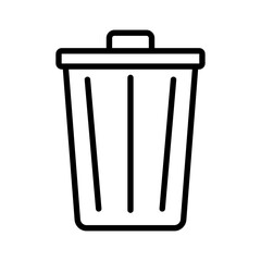 Trash Bin icon linear logo isolated
