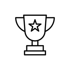 Trophy icon linear logo isolated