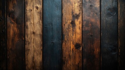Dark, rustic wooden plank background. Ideal for product displays, showcasing your items with a vintage feel.