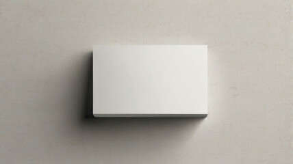 Minimalist White Business Card Mockup on Gray Background