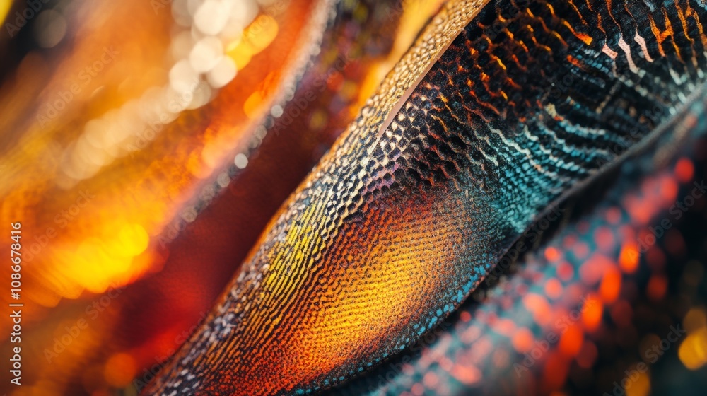 Poster abstract close-up of vibrant, textured surface displaying an array of colors with intricate patterns