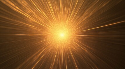 Fototapeta premium Vibrant Explosion of Golden Light Radiating in All Directions, Capturing the Essence of Energy, Motion, and Dynamic Luminescence in a Stunning Display