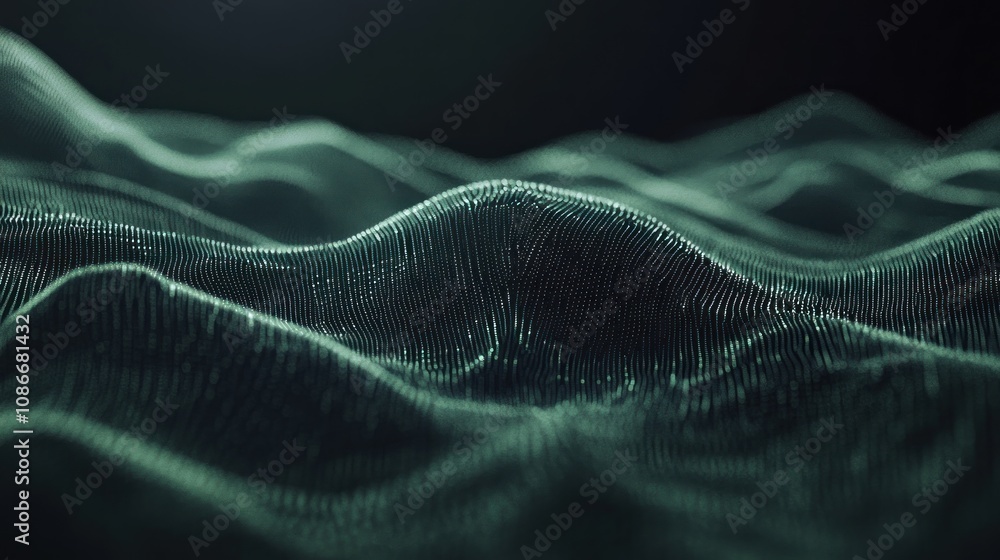 Poster abstract representation of flowing waves, evoking a sense of movement and depth.