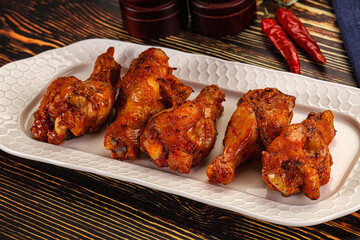 Hot and spicy Buffalo chicken wings