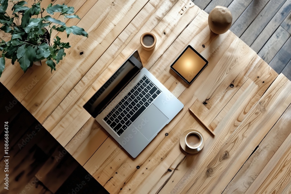 Poster a modern workspace elevating productivity with generative ai
