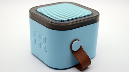 Blue wireless bluetooth speaker mini