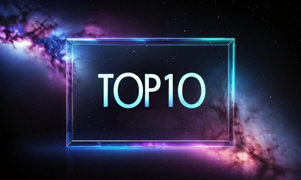 TOP 10 white text on glass board galaxy  background, Top Ten Review