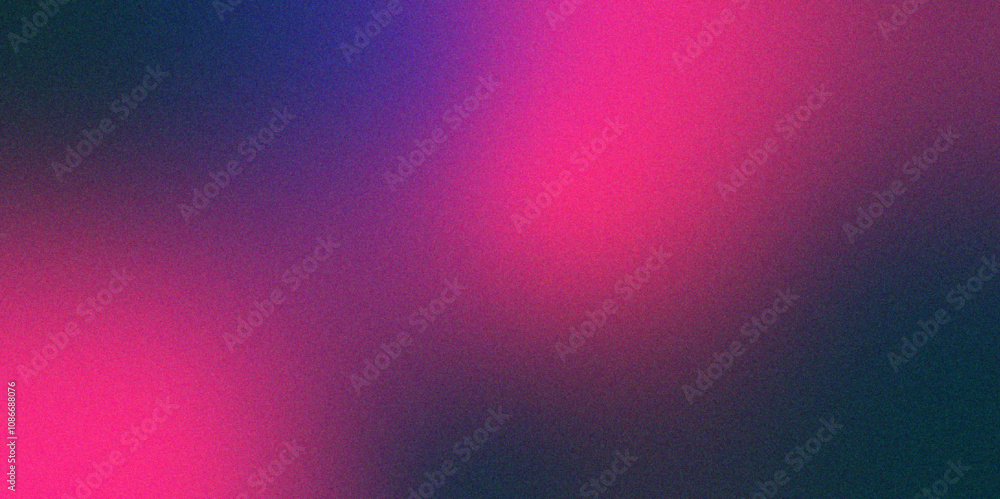 Poster Digital grainy gradient with a colorful soft noise effect. Vintage Grunge Texture Pattern Blue purple and pink Tones for Artful Wallpaper. Gradient blur, noise, grain, texture. abstract background.