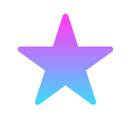 ネオンカラーのグラデーション｜星アイコン