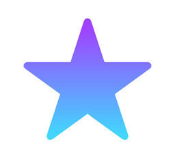 青紫色のグラデーション｜星アイコン