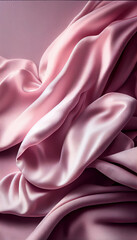 Abstract beautiful silky chiffon texture, luxury liquid wavy satin cloth, soft fabric, vertical. Generative AI