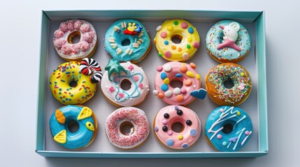 Fototapeta premium The box contains donuts