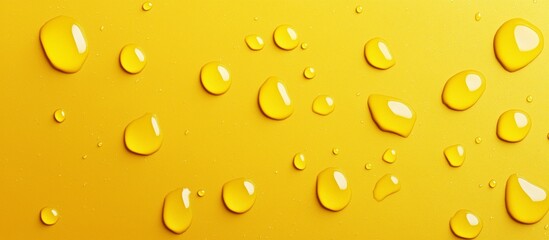 Water-drops on yellow