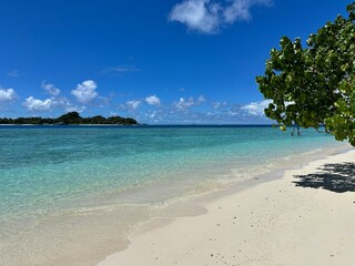 Maldives tropical island beach resort Rasdhoo coral atoll