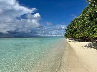 Maldives tropical island beach resort Rasdhoo coral atoll