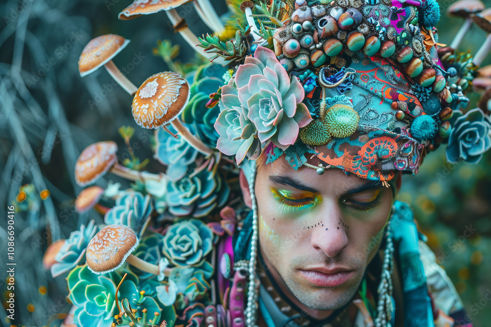 Poster moment of magic journey in wonderland created with generative ai technology