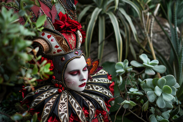 AI create an image of fairytale charming girl in wonderland