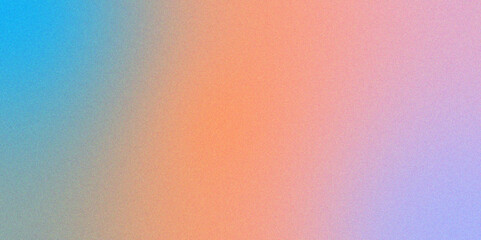 Abstract blurred gradient background in bright colors. flat background gradient orange, blue, purple backdrop background. abstract glowing grainy gradient noise texture poster header banner design	