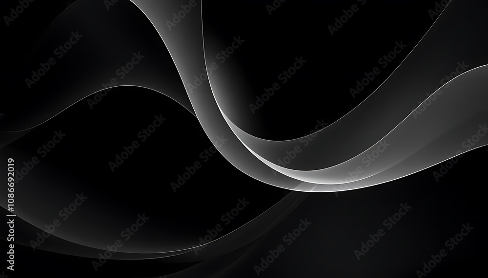Poster abstract gray gradient minimal style design background. illustration gray silver wavy gradient blurr