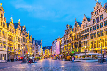 Downtown Antwerp city skyline, cityscape of Belgium