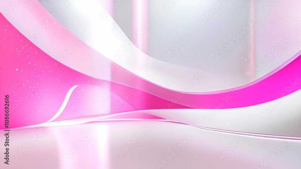 Aufkleber beautiful abstract background design with flowing pink and white waves creating a vibrant backdrop f