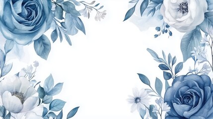 Blue and white flowers, art background texture