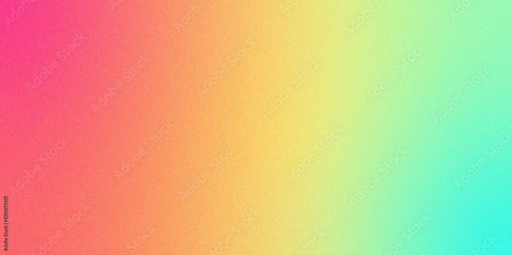 Poster pink yellow and green gradient abstract background with noise effect. Retro Grungy Gradient Background Stock Image. Minimalistic Abstract gradient rainbow color or light colorful background.