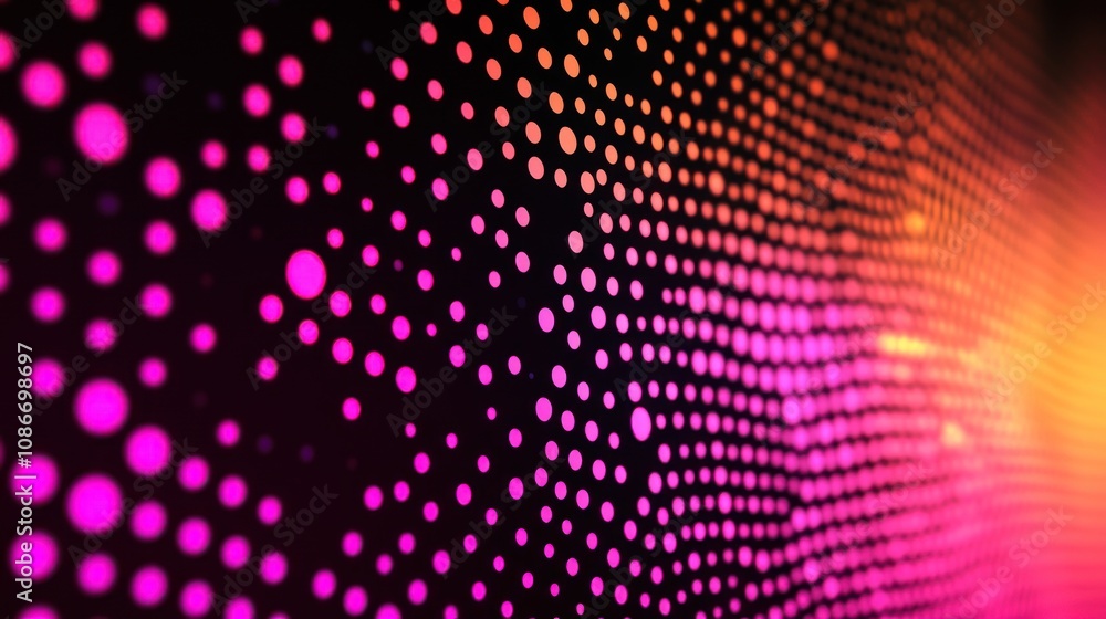 Leinwandbilder Abstract pattern of colorful dots creating a digital visual effect.